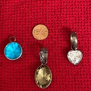 3 Signed Kalebre’ 1985 gemstone Pendants-Authentic